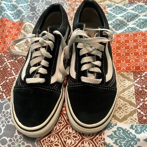 Vans Black and White Athletic Shoes - Picture 1 of 5